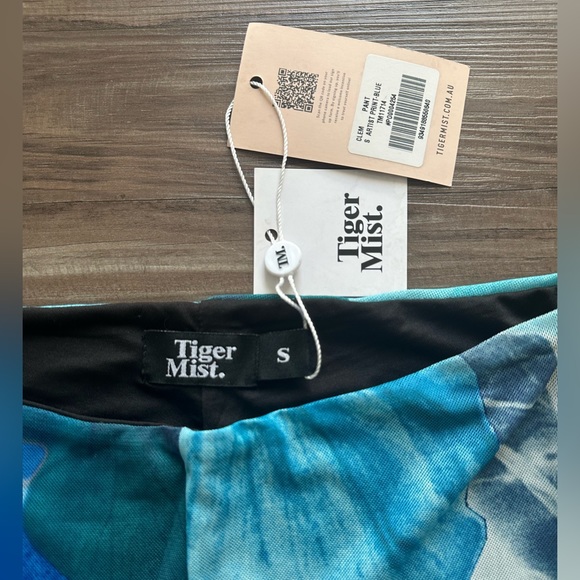 Tiger Mist Clem mesh pant in artist print blue - Picture 4 of 7